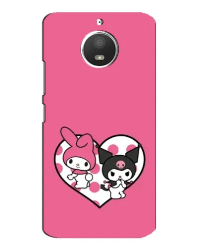 Чехол для Motorola MOTO E4 с картинкой «Kuromi и My Melody»