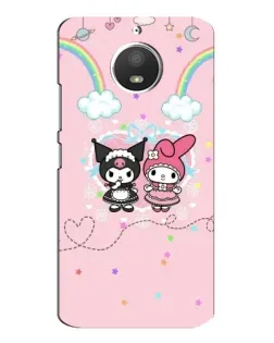 Чехол для Motorola MOTO E4 с картинкой «My Melody и Kuromi»