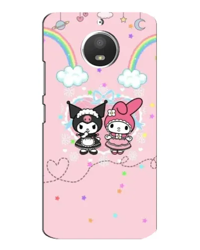 Чехол для Motorola MOTO E4 с картинкой «My Melody и Kuromi»