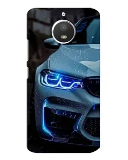 Чохол для Motorola MOTO E4 з картинкою «Погляд BMW з синіми фарами»