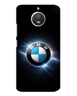 Чохол для Motorola MOTO E4 з картинкою «BMW — неонове сяйво»