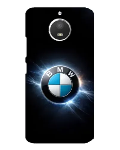 Чехол для Motorola MOTO E4 с картинкой «BMW — неоновое сияние»