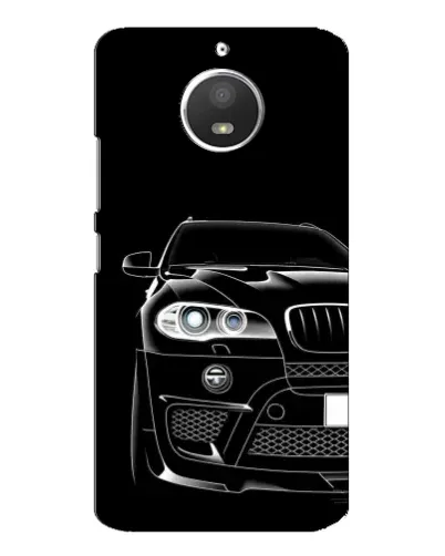 Чехол для Motorola MOTO E4 с картинкой «Темный силуэт BMW»
