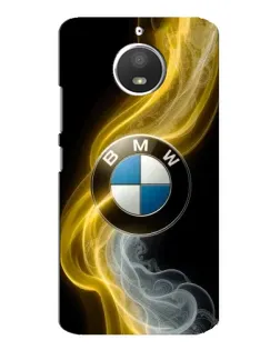 Чехол для Motorola MOTO E4 с картинкой «Золотистый дым BMW»