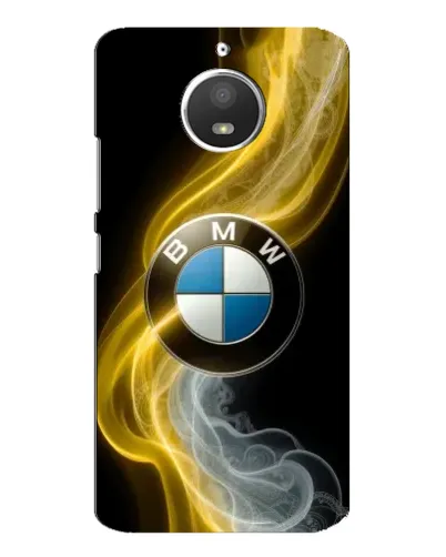 Чехол для Motorola MOTO E4 с картинкой «Золотистый дым BMW»