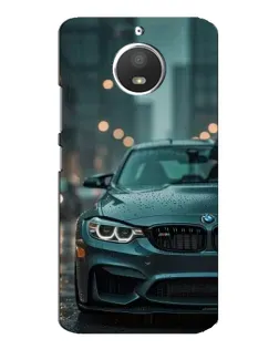Чехол для Motorola MOTO E4 с картинкой «BMW в огнях города»
