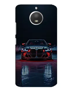 Чехол для Motorola MOTO E4 с картинкой «BMW на мокрой дороге»
