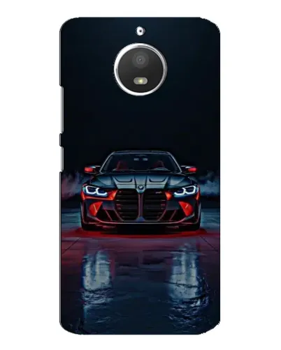 Чехол для Motorola MOTO E4 с картинкой «BMW на мокрой дороге»