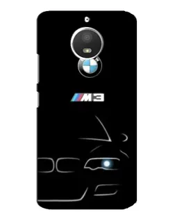Чехол для Motorola MOTO E4 с картинкой «Минималистичный принт BMW M3»