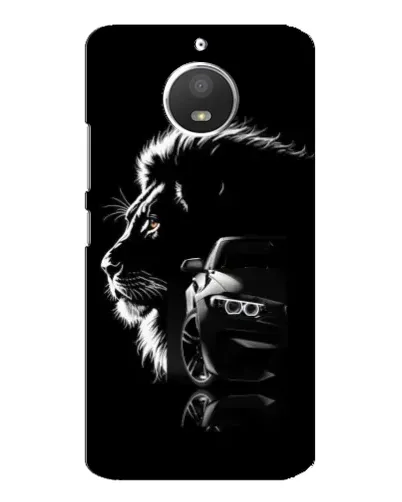 Чехол для Motorola MOTO E4 с картинкой «BMW и лев»