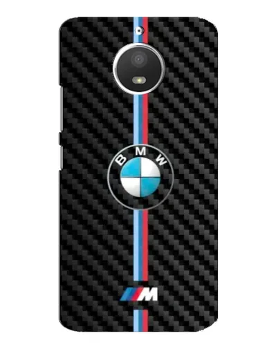 Чехол для Motorola MOTO E4 с картинкой «Эмблема BMW и карбон»