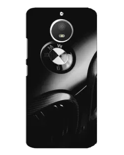 Чехол для Motorola MOTO E4 с картинкой «Эмблема BMW — макро»