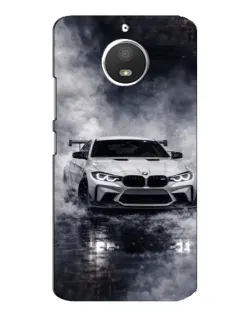 Чехол для Motorola MOTO E4 с картинкой «BMW сквозь туман»