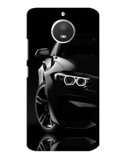 Чохол для Motorola MOTO E4 з картинкою «Чорна BMW — профіль»