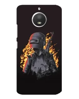 Чохол для Motorola MOTO E4 з картинкою «PUBG — вогняний силует»