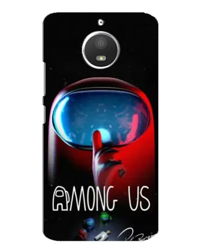 Чехол для Motorola MOTO E4 с картинкой «Красный импостер — макро»