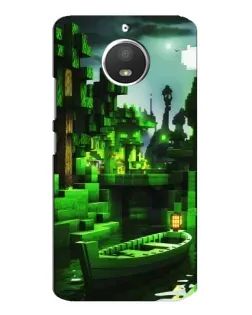 Чохол для Motorola MOTO E4 з картинкою «Minecraft лісовий пейзаж»