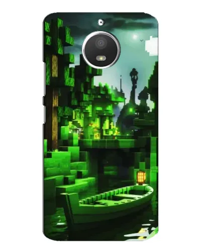 Чохол для Motorola MOTO E4 з картинкою «Minecraft лісовий пейзаж»