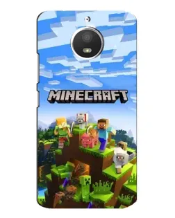 Чохол для Motorola MOTO E4 з картинкою «Minecraft класичний світ»