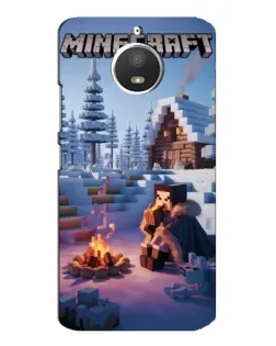 Чохол для Motorola MOTO E4 з картинкою «Зимовий Minecraft»