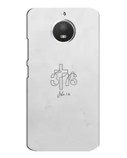 Чохол для Motorola MOTO E4 з картинкою «Івана 3:16 Хрест»