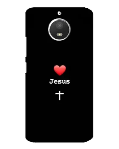 Чехол для Motorola MOTO E4 с картинкой «Сердце - Jesus»