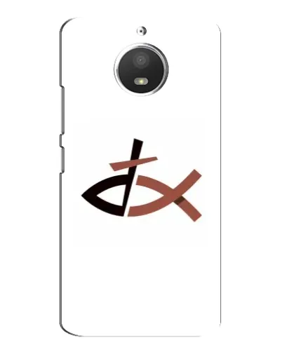 Чехол для Motorola MOTO E4 с картинкой «Рыба и крест»