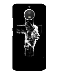 Чехол для Motorola MOTO E4 с картинкой «Сияющий крест Jesus»