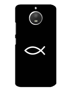 Чехол для Motorola MOTO E4 с картинкой «Символ рыбы Jesus»