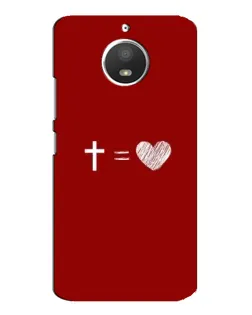 Чехол для Motorola MOTO E4 с картинкой «Уравнение любви»