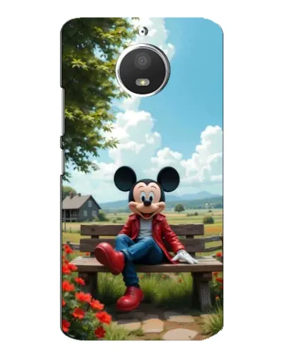 Чехол для Motorola MOTO E4 с картинкой «Микки на скамейке» Чехол для Motorola MOTO E4 с картинкой «Микки на скамейке»
