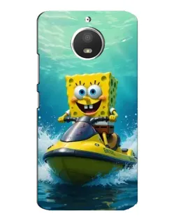 Чохол для Motorola MOTO E4 з картинкою «Спанч Боб на гідроциклі»