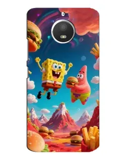 Чехол для Motorola MOTO E4 с картинкой «Космический фастфуд»