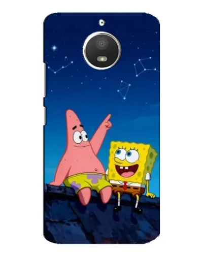 Чехол для Motorola MOTO E4 с картинкой «Губка Боб и Патрик ночью» Чехол для Motorola MOTO E4 с картинкой «Губка Боб и Патрик ночью»