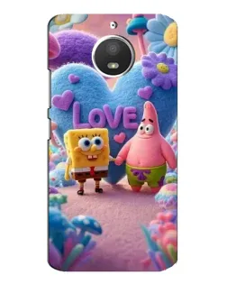 Чехол для Motorola MOTO E4 с картинкой «Губка Боб Патрик»