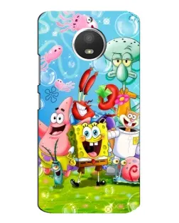 Чехол для Motorola MOTO E4 с картинкой «Губка Боб и друзья»