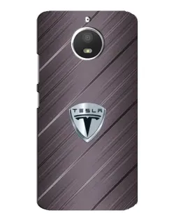 Чохол для Motorola MOTO E4 з картинкою «Металева текстура Tesla»