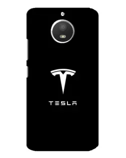 Чохол для Motorola MOTO E4 з картинкою «Tesla White Logo»
