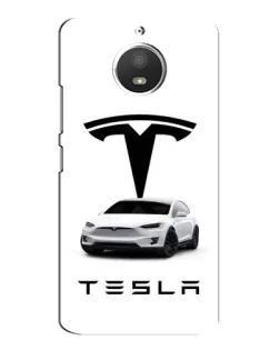 Чохол для Motorola MOTO E4 з картинкою «Tesla White Style»
