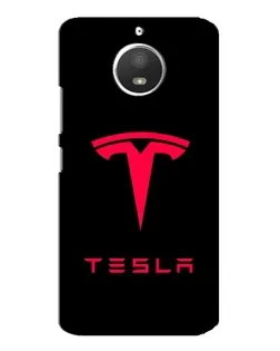 Чохол для Motorola MOTO E4 з картинкою «Tesla Red Logo»