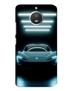 Чохол для Motorola MOTO E4 з картинкою «Tesla в неоні»