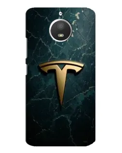 Чохол для Motorola MOTO E4 з картинкою «Мармурова Tesla Gold»