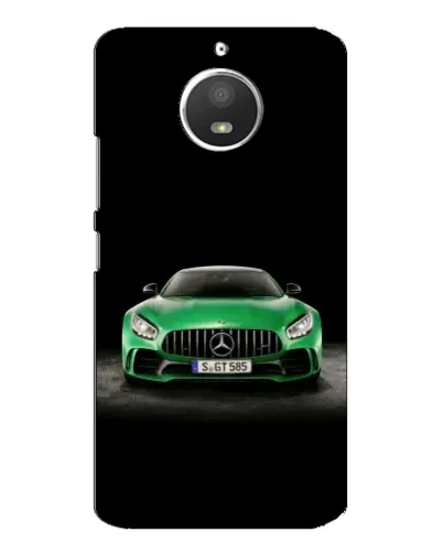 Чехол для Motorola MOTO E4 с картинкой «Mercedes — неоновый лого»