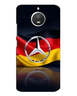 Чехол для Motorola MOTO E4 с картинкой «Mercedes — флаг Германии»