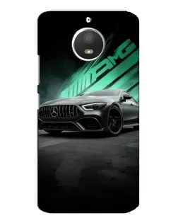 Чехол для Motorola MOTO E4 с картинкой «Темный Mercedes AMG»