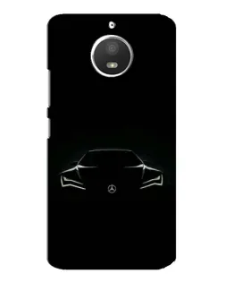 Чехол для Motorola MOTO E4 с картинкой «Mercedes — силуэт авто»