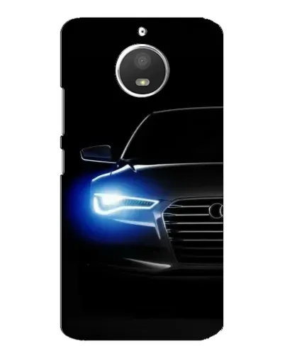 Чохол для Motorola MOTO E4 з картинкою «Неоновий погляд Audi»
