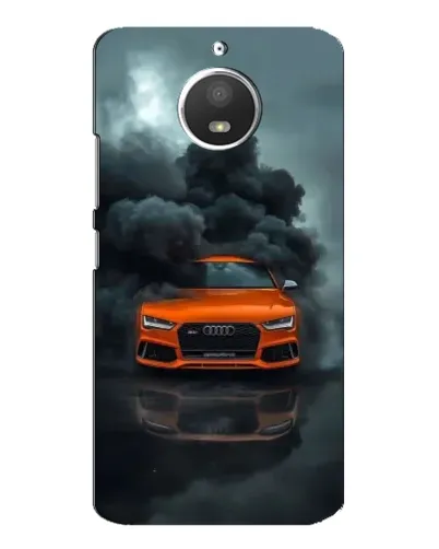 Чохол для Motorola MOTO E4 з картинкою «Audi у хмарах диму»