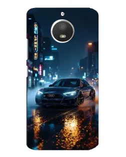 Чохол для Motorola MOTO E4 з картинкою «Нічне місто та Audi»