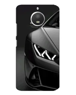 Чохол для Motorola MOTO E4 з картинкою «Lamborghini фари деталізація»